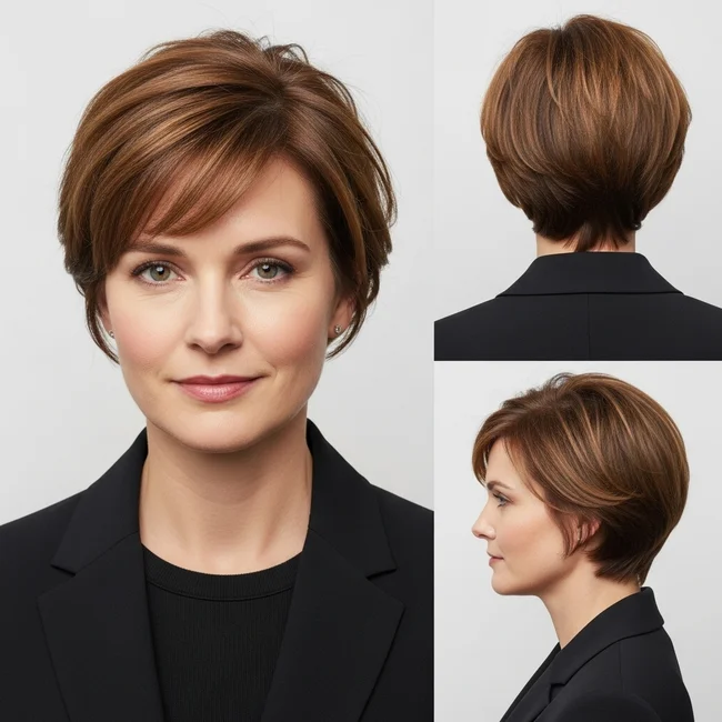 Short Haircut For Thinning Hair Round Face