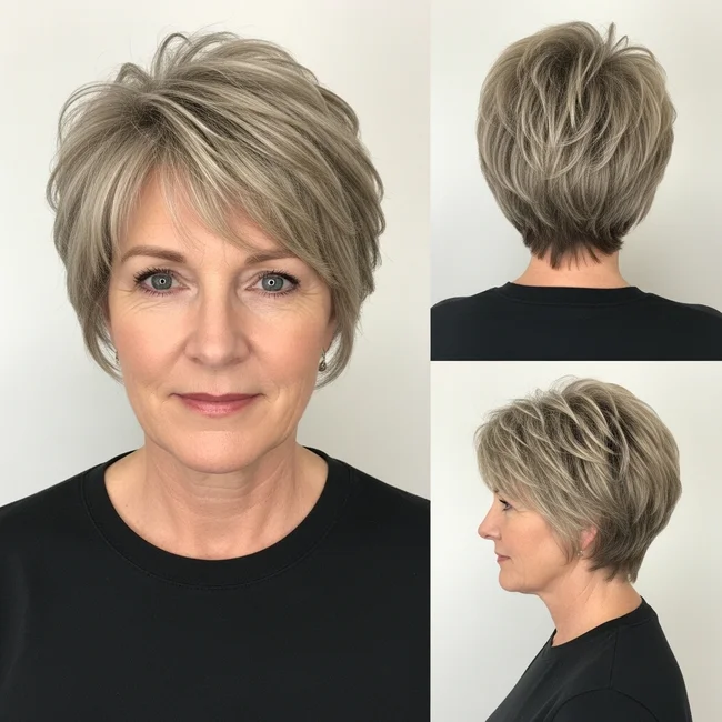 Short Haircuts For Thinning Hair Choppy Layers