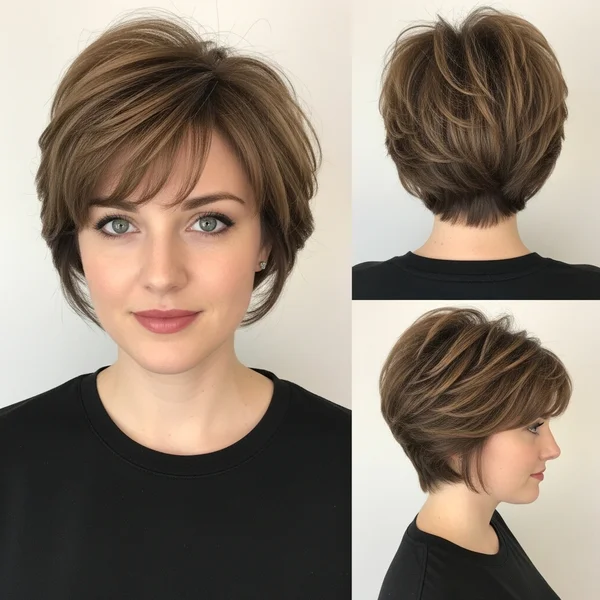 Short Layered Haircut For Thick Hair