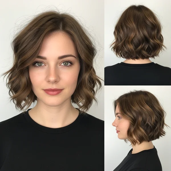 Short Wavy Hairstyles For Women Round Face