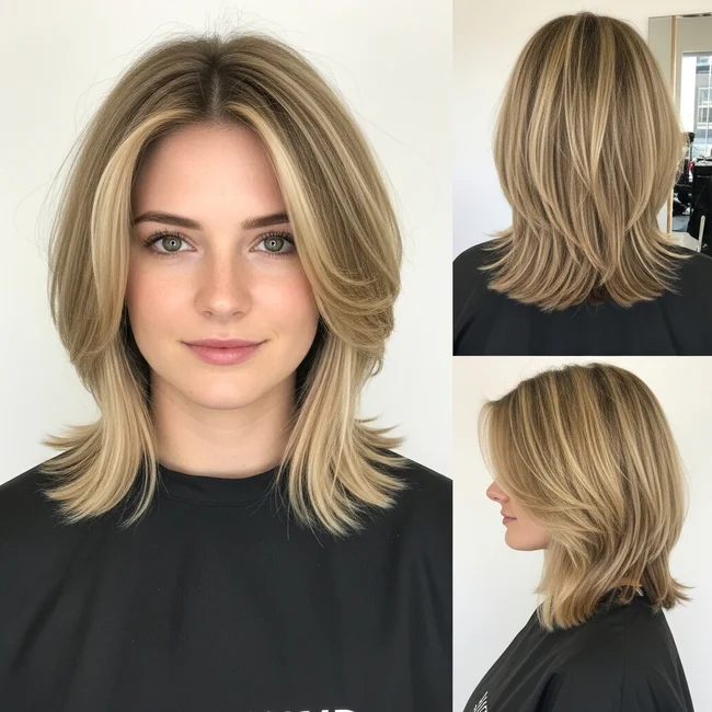 Shoulder Length Haircut With Layers For Thick Hair