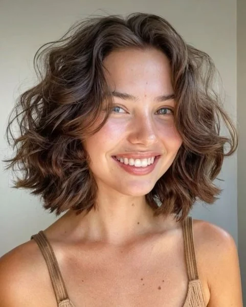 Voluminous Wavy Shag Cut with Face-Framing Layers
