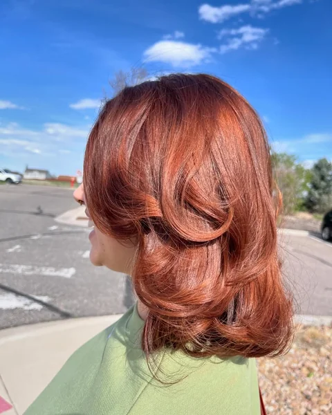Copper Voluminous Lob with Retro Flip Layers