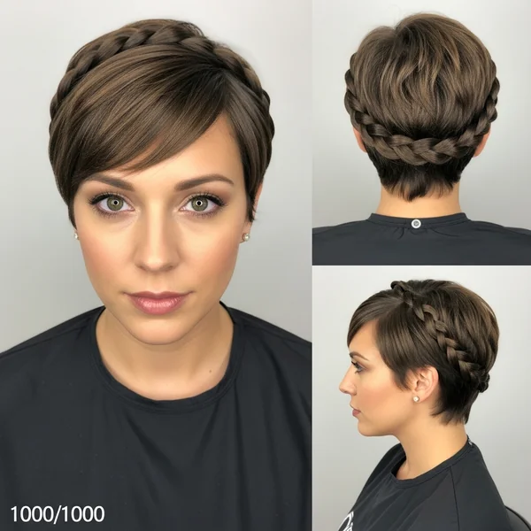 Cute Prom Hairstyles For Short Hair Crown Braids