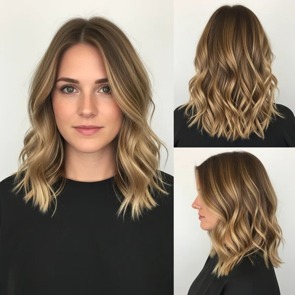Medium Length Haircut Fine Wavy Hair