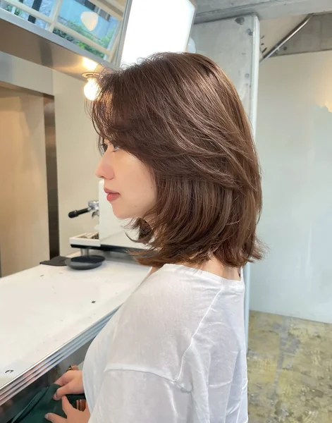 Soft Brown Bob with Korean-Inspired Volume Layers