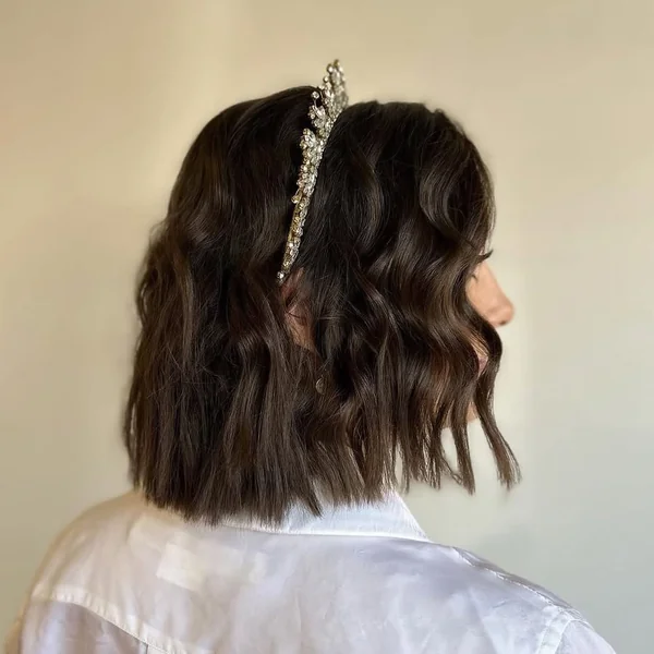 medium bob wedding hairstyles