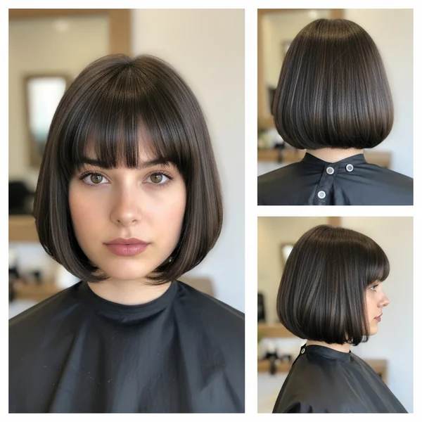 Bob Haircut with Short Bangs
