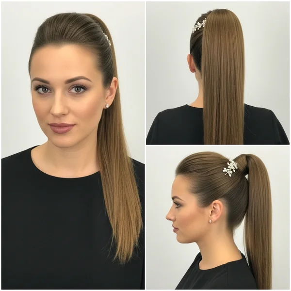 Bridal High Ponytail Wedding Hairstyles