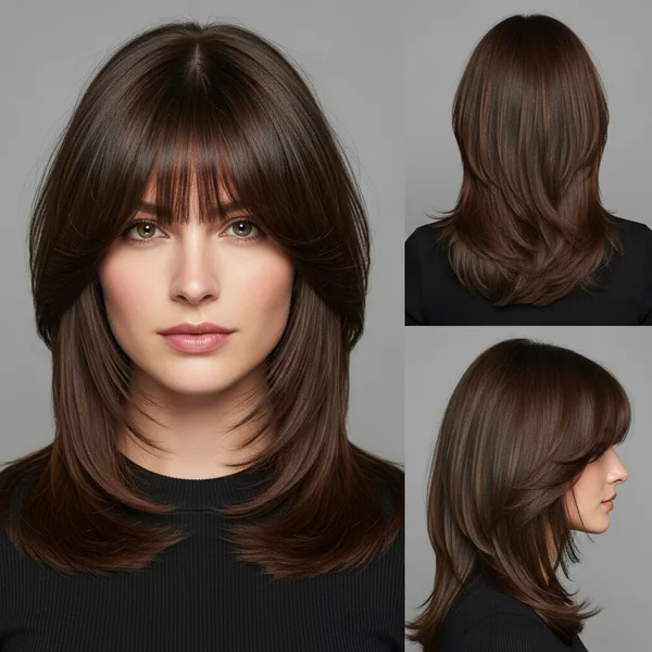 Butterfly Haircut With Front Bangs