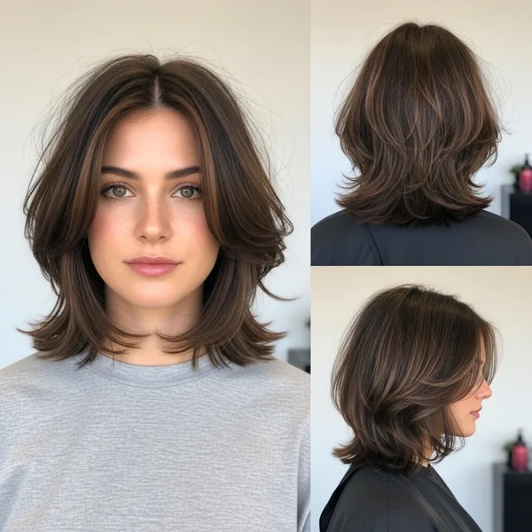 Choppy Bob Hairstyles for Fine Hair Mid Length Medium Layered
