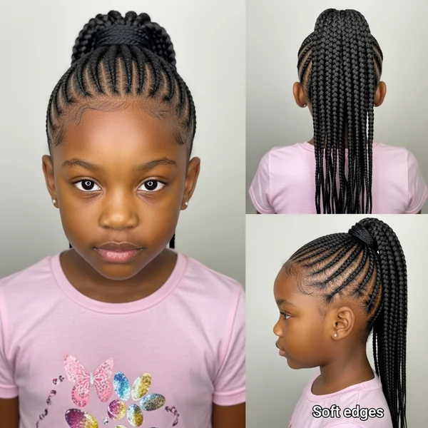 Cornrow Ponytail Hairstyles For Kids