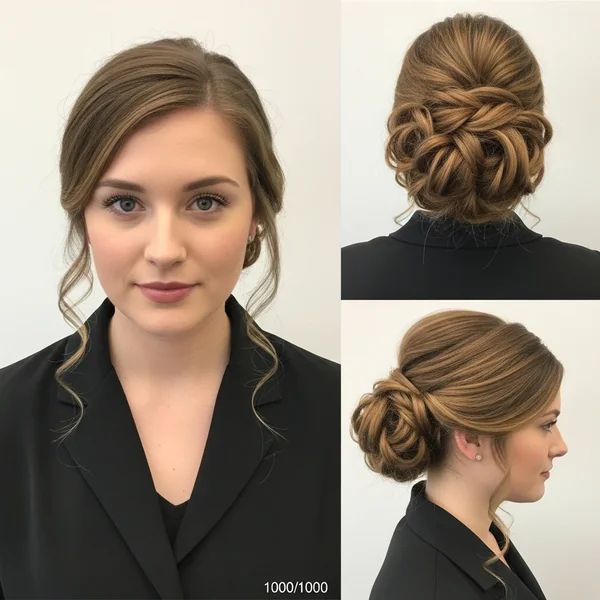 Curly Low Bun Hairstyles Prom