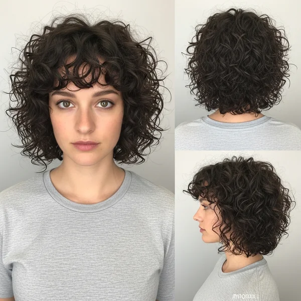 Curly Stacked Bob Hairstyles