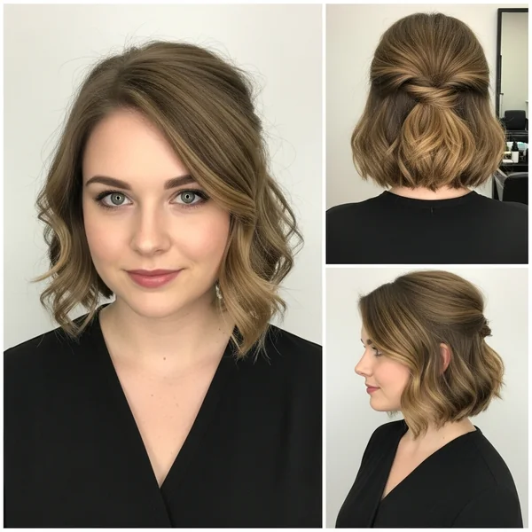 Half Up Bob Hairstyles Wedding