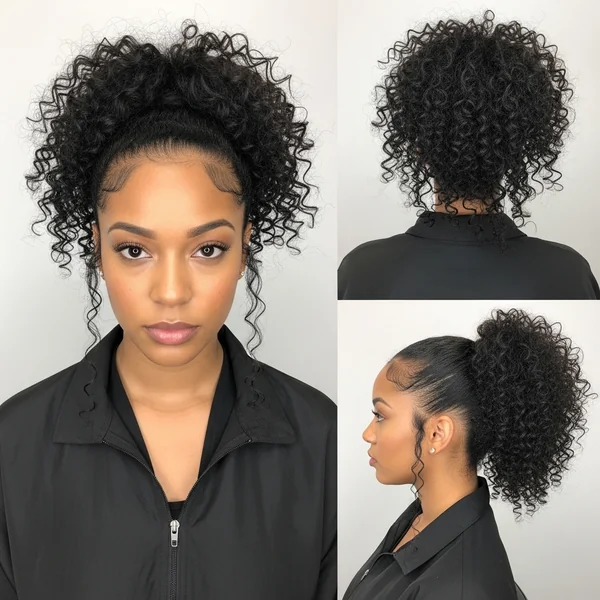 High Curly Ponytail