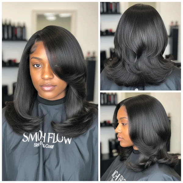 Layered Long Bob Hairstyles For Black Women