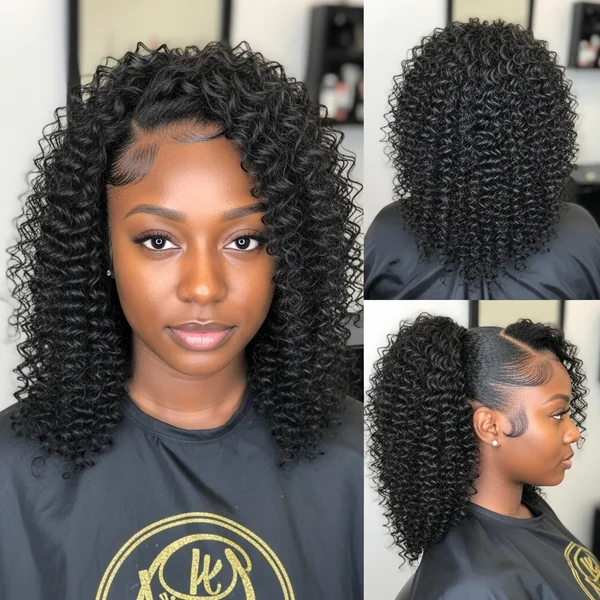 Low Curly Ponytail Weave Hairstyles