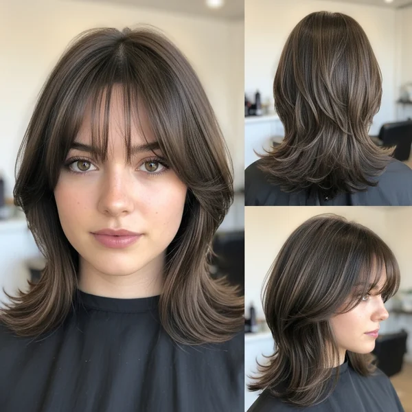 Medium Length Haircut With Wispy Bangs