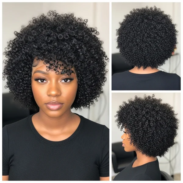 Natural Hair Wigs for Black Women Afro Short Curly Hairstyles