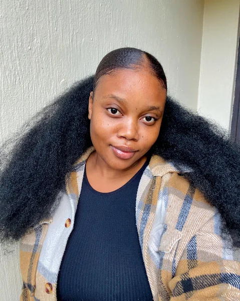 Polished Low Ponytail with Flawless Center Part