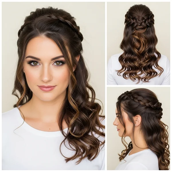 Prom Hairstyles Half Up Half Down Curly Braids
