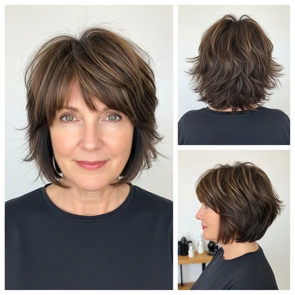 Shaggy Bob for Fine Hair Choppy Hairstyles Over 50