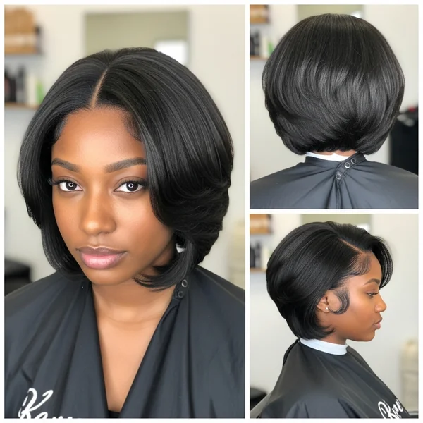 Short Bob Hairstyles For Black Women Layered