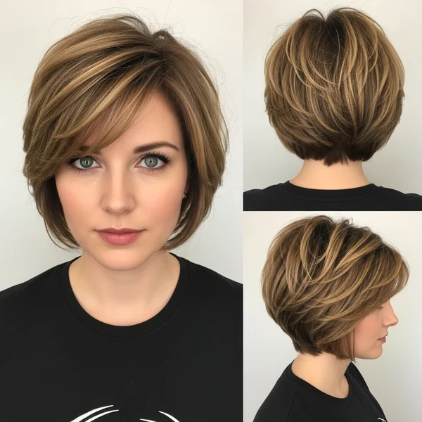 Short Bob & Stacked Long Pixie Layered Haircuts