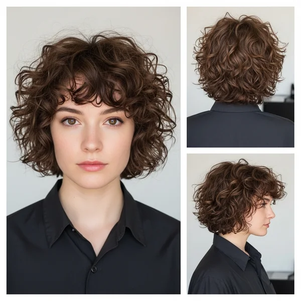 Short Curly Bob Hairstyles Messy Curls