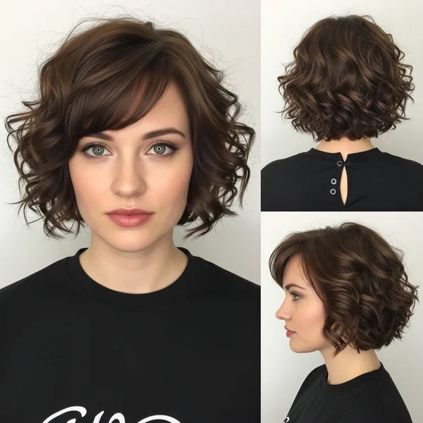 Short Curly Bob Wedding Hairstyles