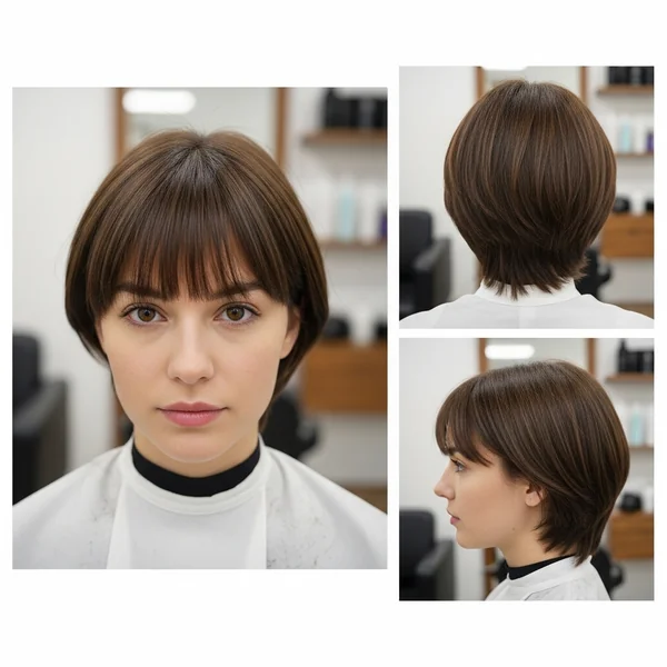 Short Haircut with Bangs