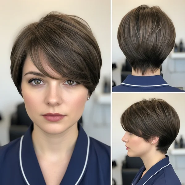 Short Haircut with Side Bangs