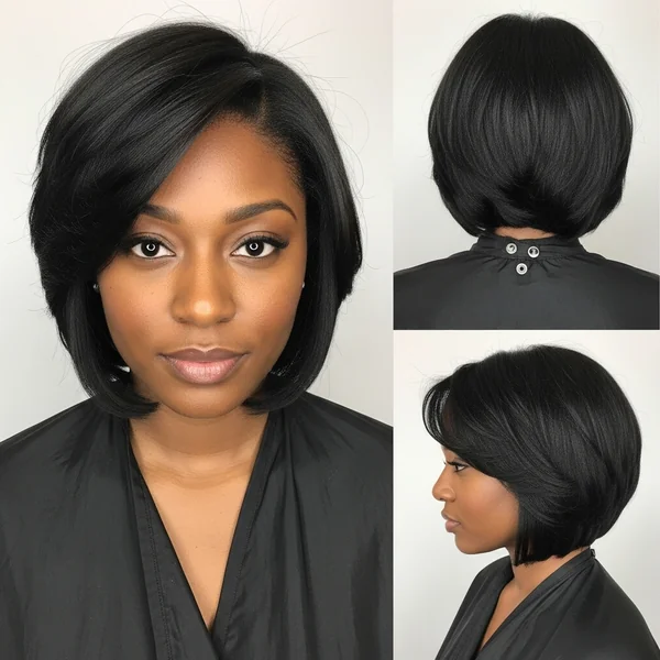 short layered bob hairstyles black women