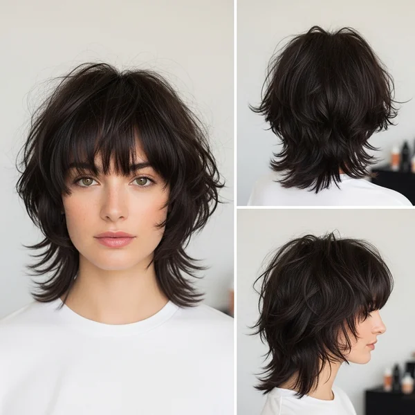 Short Shaggy Haircuts Choppy Layers Fine Hair Bob Hairstyles