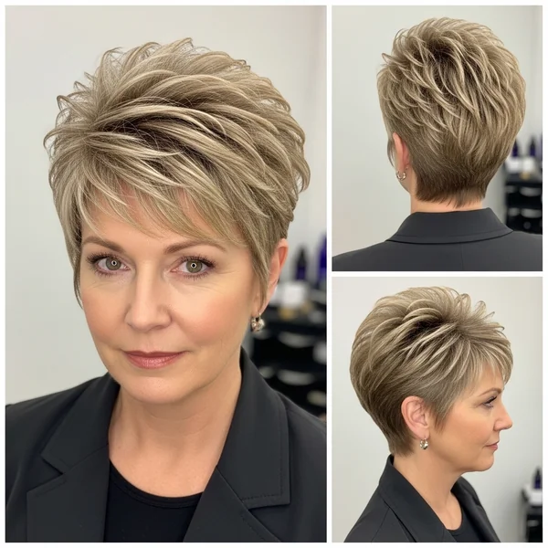 Short Spiky Hairstyles for Women Over 60