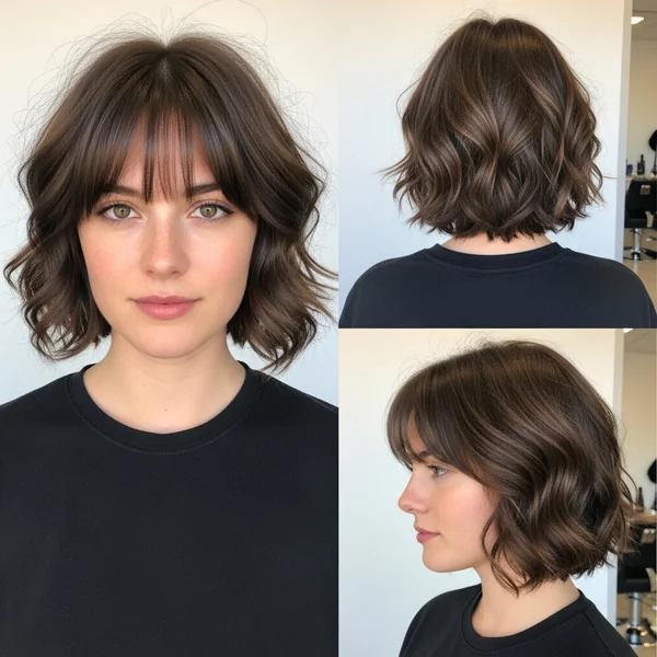 Short Wavy Haircuts With Bangs