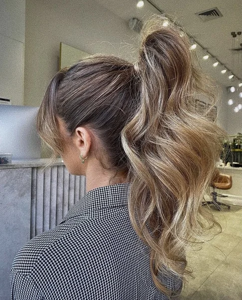 Sleek Extra-Long High Ponytail with Volume