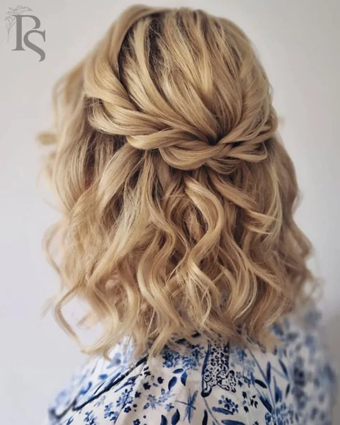 stacked bob wedding hairstyles