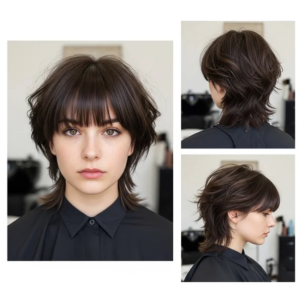 Wolf Haircut Short with Bangs