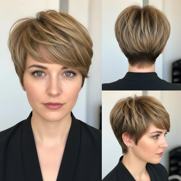 Pixie Bob Haircut Round Face