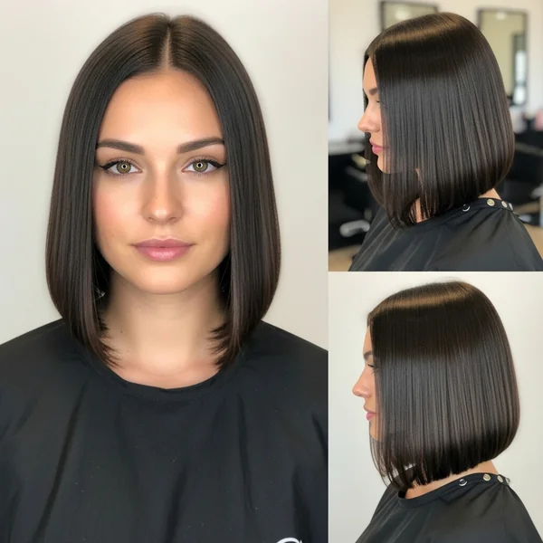 Straight Bob Haircut Round Face