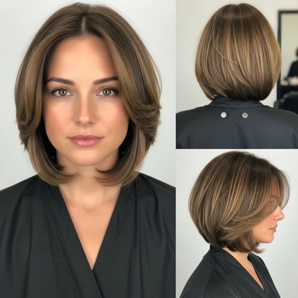 French Bob Haircut Round Face