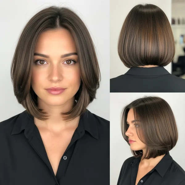 Italian Bob Haircut Round Face