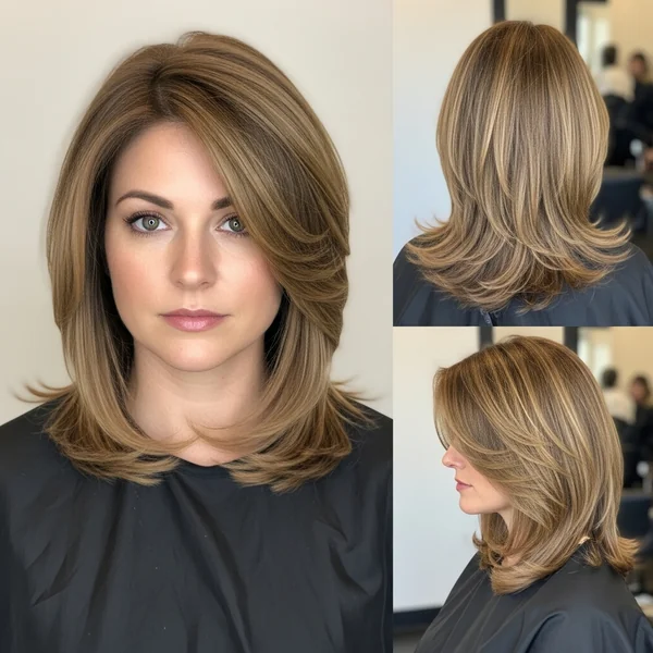Long Bob Haircut With Layers Round Face