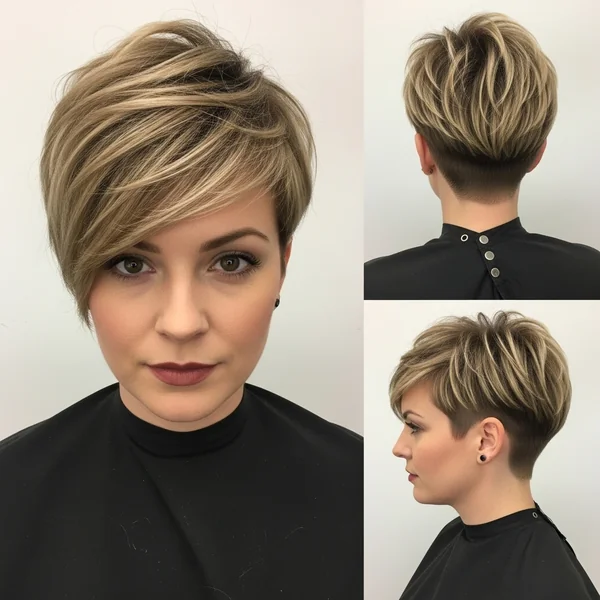 Asymmetrical Pixie Haircut Undercut