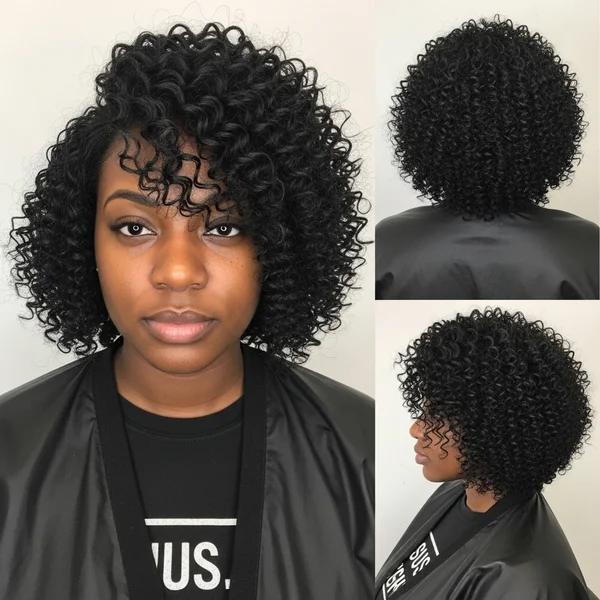 bob hairstyles for black women curly