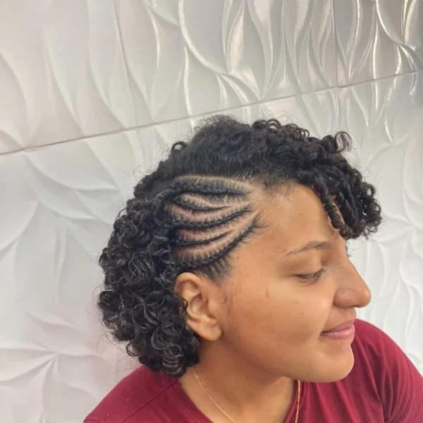 short afro hairstyles cornrows