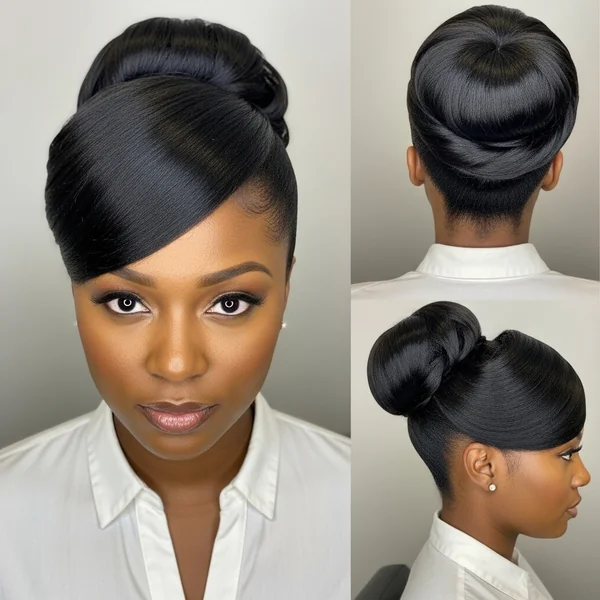 Classy Bun Hairstyles for Black Women