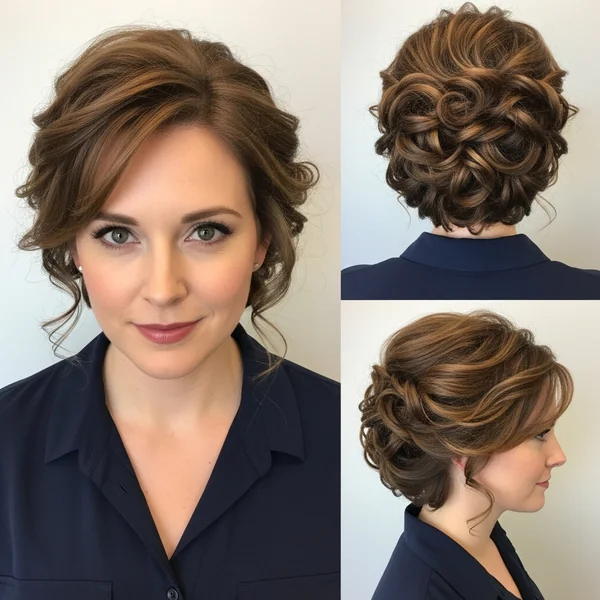 Curly Bob Updo Hairstyles